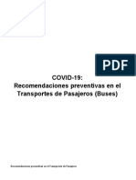 Medidas en El Transporte de Pasajeros