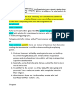 It Has Been Considered That Following The Conventional Pattern of Reading Fictional Stories To Children Puts More Influence As Compare To Deal With Computer Games and Watching Television