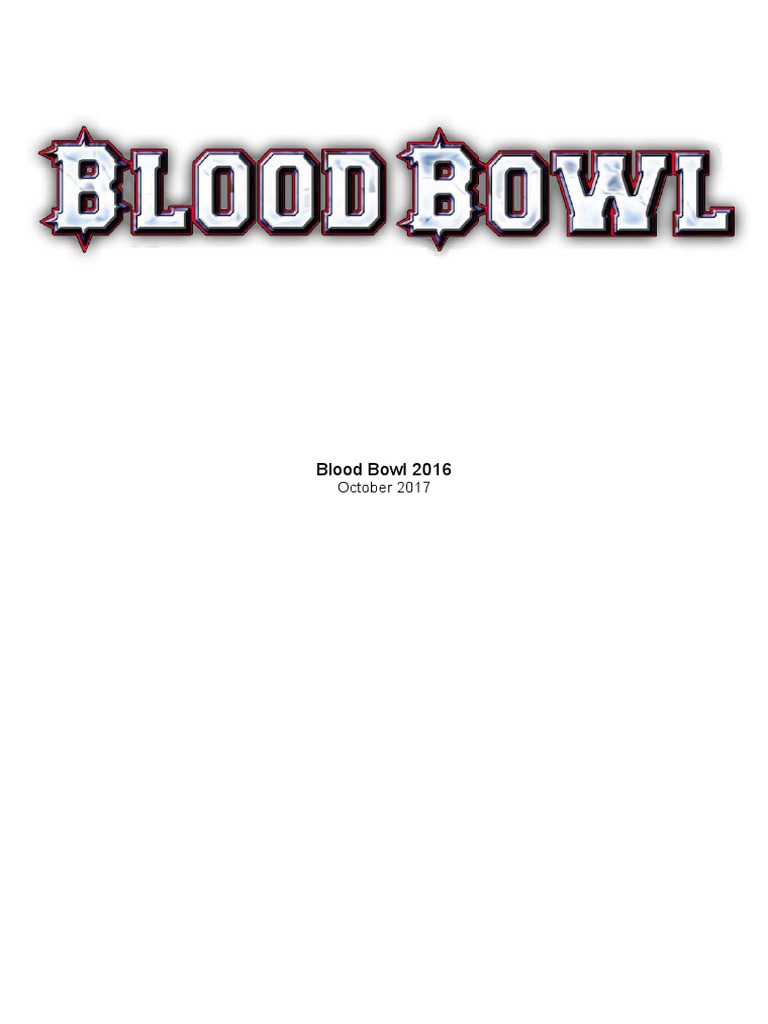 4b Blood Bowl Rulebook PDF American Football Sports