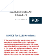 Ell339 Shakespearean Tragedy-Week 3