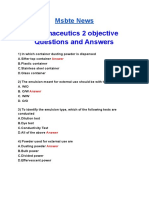 Pharmaceutics Objective Questions and Answers PDF