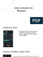 Ordenes Comunes en Binance