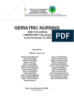Geriatric Nursing: NCM 114 Clinical LABORATORY Case Study: Covid-19 October 15, 2021