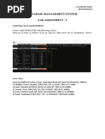 Database Management System Lab Assignment - 6