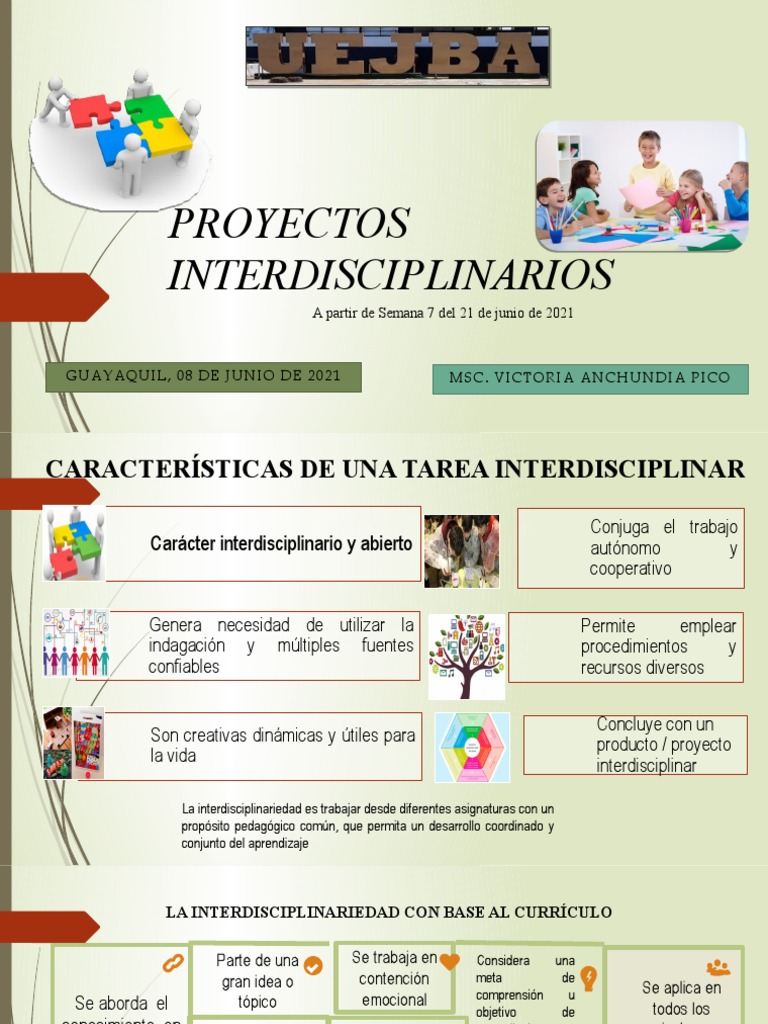 Jba - Proyectos Interdisciplinarios | PDF | Evaluación | Aprendizaje
