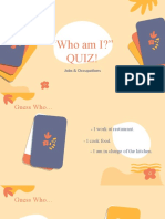 "Who Am I?" Quiz!: Jobs & Occupations