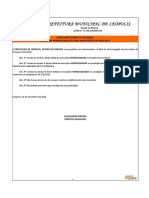 Prefeitura Municipal de Leópolis: Concurso Público 002/2021 Edital de Homologação Das Inscrições #005/2021