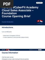 Acronis #CyberFit Cloud Sales Foundation