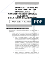 Oposiciones Al Cuerpo de Gestión Administrativa. Especialidad Administración General (A2.1100) de La Junta de Andalucia