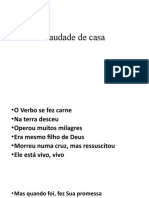 Saudade do céu lar eterno