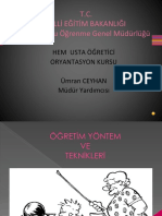 Öğretim Strateji Yöntem Ve Teknikleri