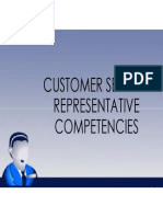 Customer Service Representative Competencies