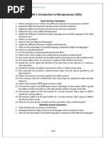 CHAPTER-1: Introduction To Microprocessor (10%) : Short Answer Questions