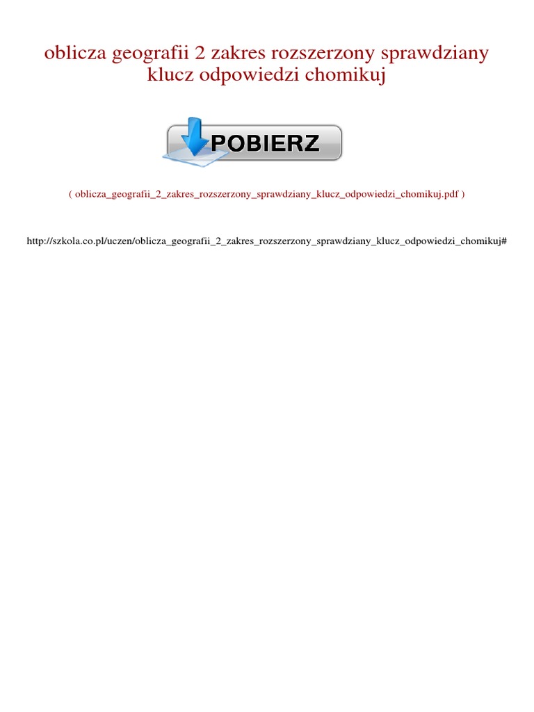 Przemysł Sprawdzian Oblicza Geografii 2 Chomikuj