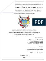Análisis de Razonamiento y Crítica Judicial Penal Respecto Del Acuerdo Plenario #5-2008 CJ-116