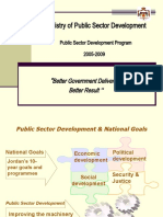 Ministry of Public Sector Development: Better Government Delivering Better Result