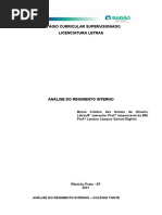 ANÁLISE DO REGIMENTO INTERNO -