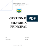 Gestion de Memoria Principal