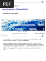 E6893 Big Data Analytics:: Speech Analytics Software Library