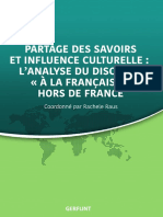 Partage Des Savoirs Et Influence Culturelle: L'analyse Du Discours À La Française Hors de France
