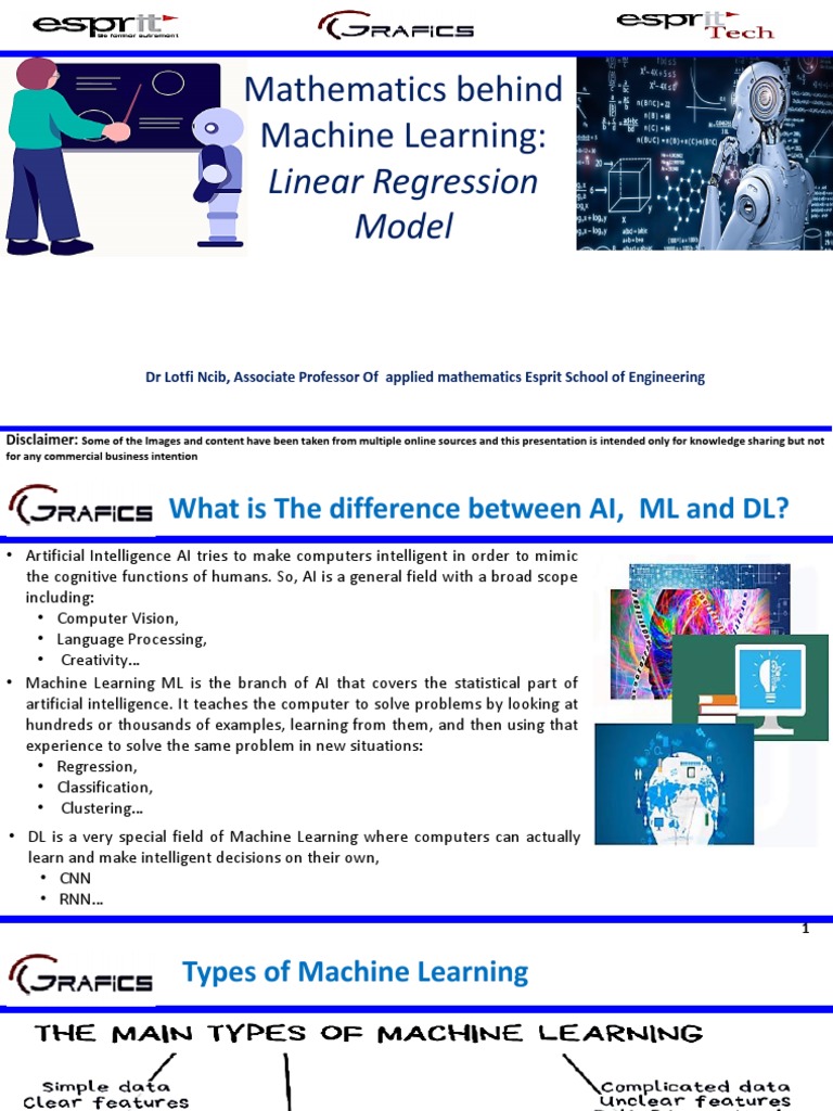 Mathematics Behind Machine Learning:: Linear Regression Model | PDF ...