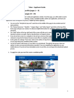 Taleo - Applicant Guide How To Create A Candidate Profile (Pages 1 - 9) How To Apply For A Posting (Pages 10 - 19)