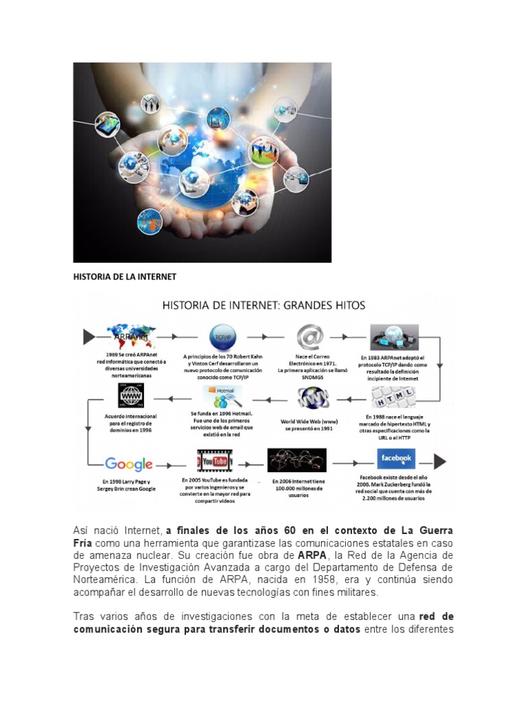 Historia y evolución de Internet | PDF | Red mundial | Internet y web