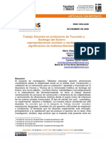 Trabajo Docente en Profesores de Tucumán y Santiago Del Estero