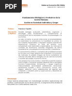 Fundamentos biológicos y evolutivos de la acción humana