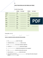 Grammar Practice The Past Simple Tense (Regular and Irregular Verbs)