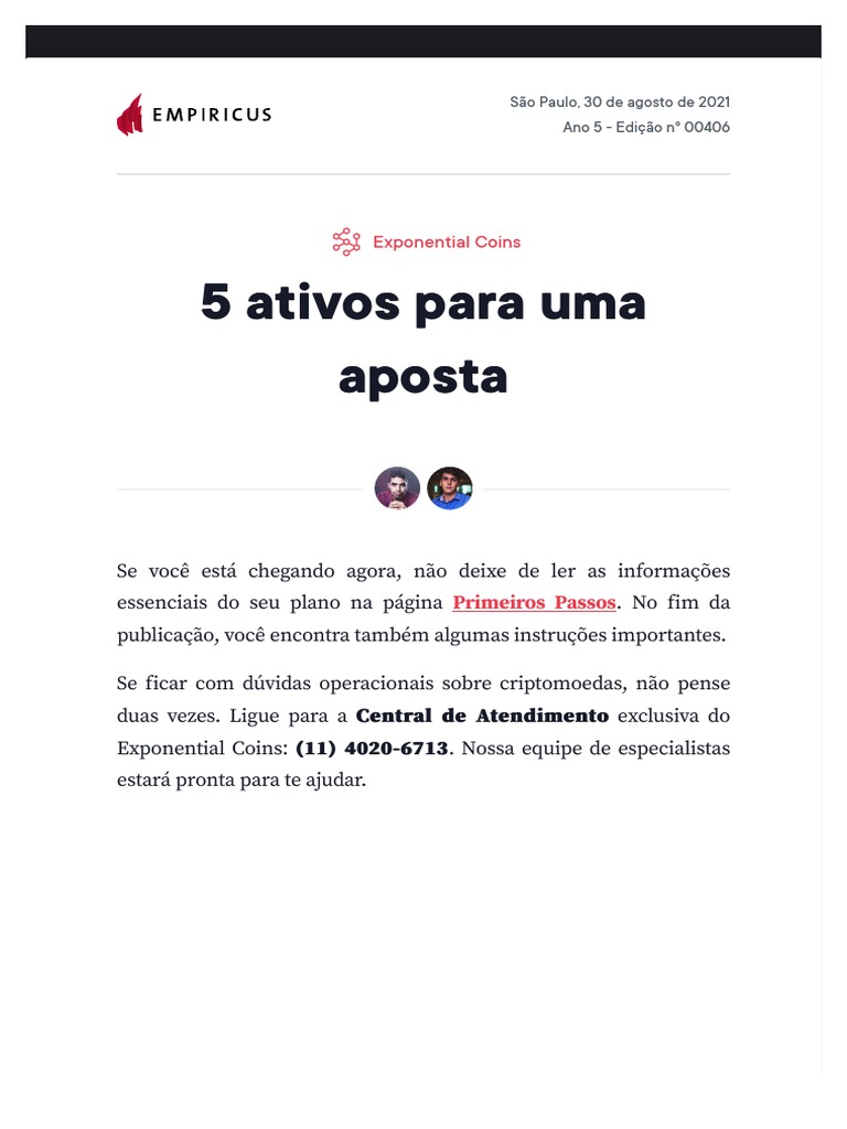 Empiricus - Exponencial Coins - 5 Moedas | PDF | Bitcoin | Empréstimos