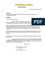 Carta Notarial, Resolución de Contrato de Pleno Derecho