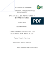 Dimensionamiento de Un Biorreactor