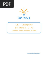 CE2 - Le Cahier Pour La Classe - Les Lettres s - c - g 2
