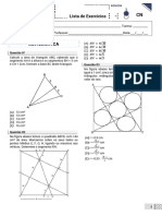 Lista de Exercícios de Matemática