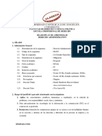 Sílabus de Derecho Administrativo