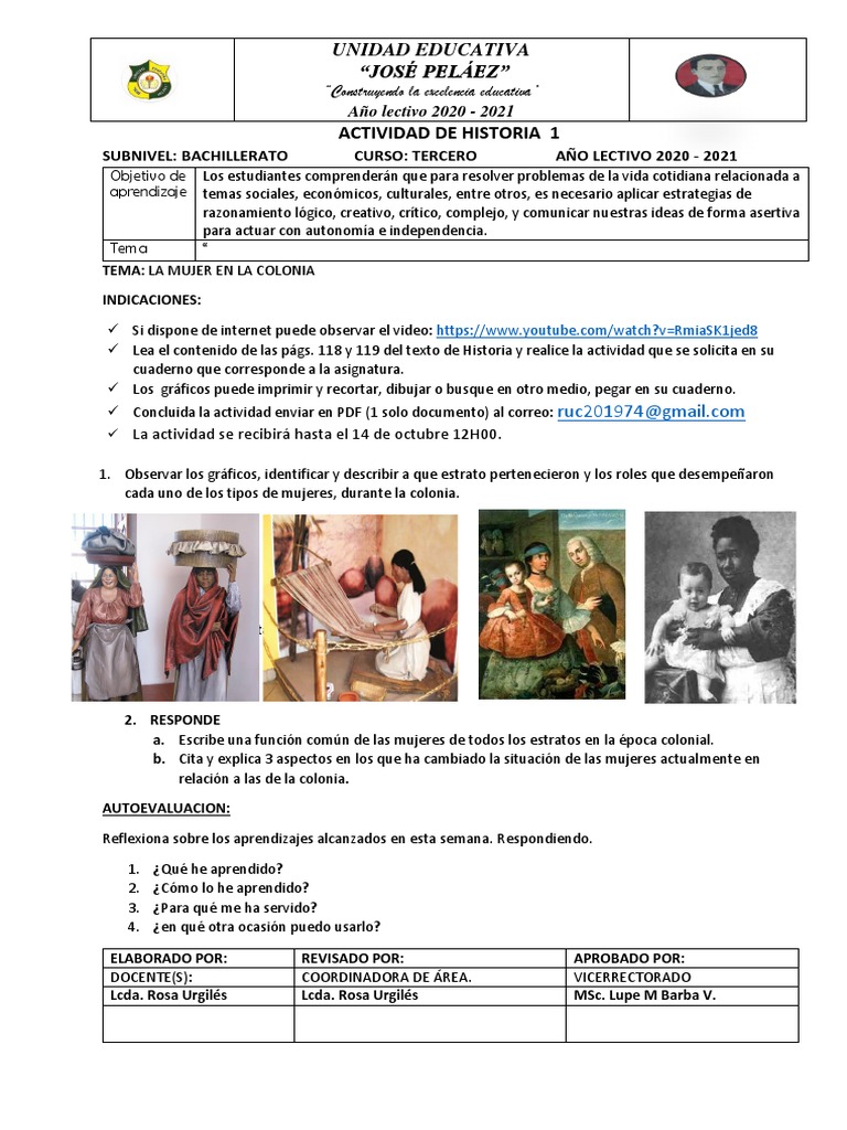 Actividad 1 Historia 3ero | PDF