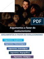 Argumentos A Favor Do Evolucionismo