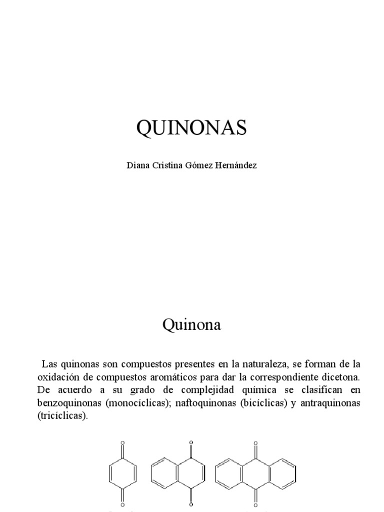 Introducción a las Quinonas | PDF
