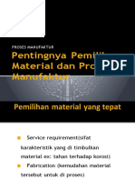 Pentingnya Pemilihan Material Dan Proses Manufaktur