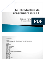 Aspecte introductive de programare în C++