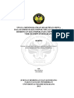 Upaya Meningkatkan Keaktifan Siswa Dalam Diskusi Kelompok Melalui Layanan Bimbingan Kelompok Pada Siswa Kelas Viiie Di SMPN I9 Semarang