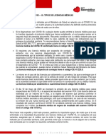 Covid 19 Tipos de Licencias Médicas BM