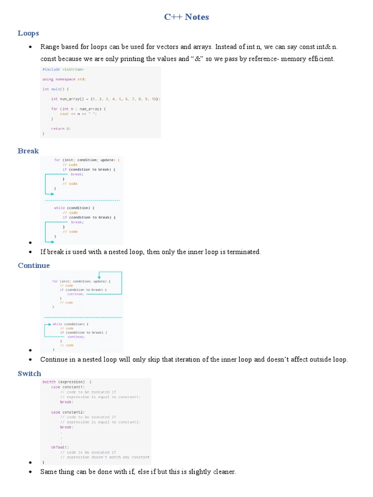 C++ Notes | Download Free PDF | Inheritance (Object Oriented ...