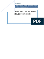 Bitácora de Trabajo de Investigación 