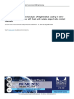 Heat Transfer Aspects and Analysis of Regenerative Cooling in Semicryogenic Thrust Chamber With Fixed and Variable Aspect Ratio Coolant Channels