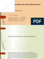 Dimensi Sosial Budaya Dan Gender Dalam Kesehatan