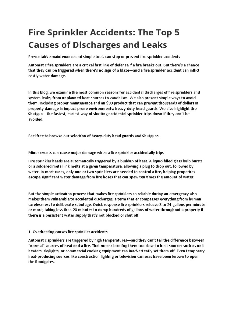 Cause Sprinkler Leakage PDF Fire Sprinkler System Corrosion