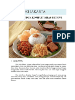 Dki Jakarta: Nasi Uduk Komplit Khas Betawi