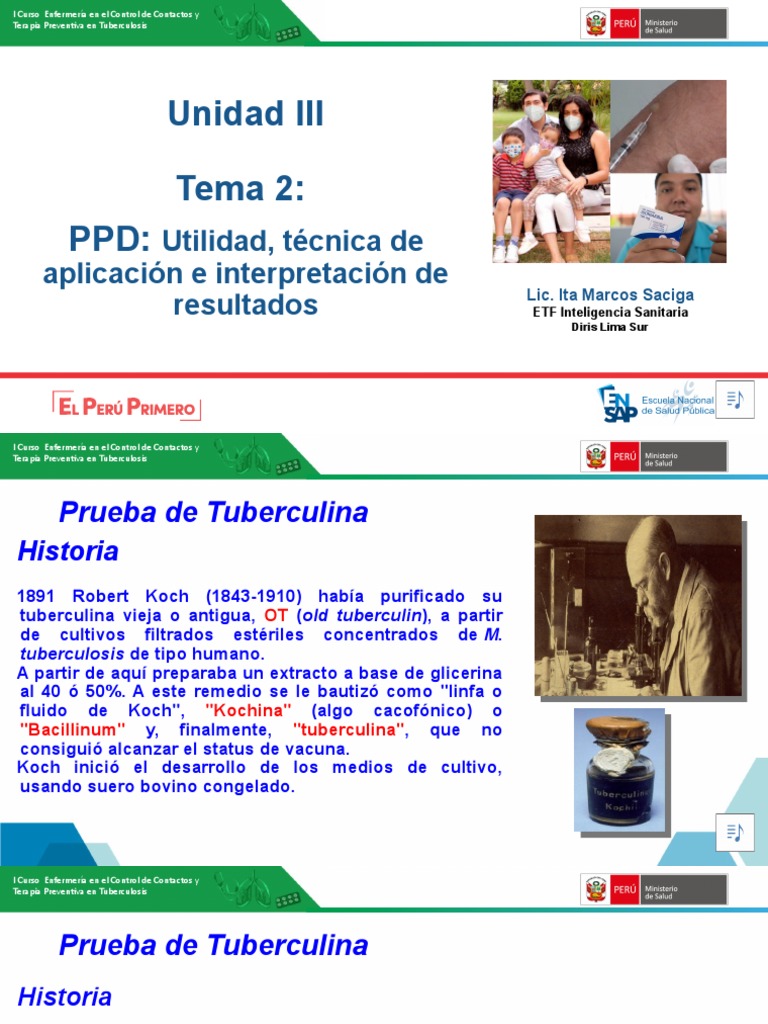 Prueba de Tuberculina: Historia y Técnica | PDF | Tuberculosis ...